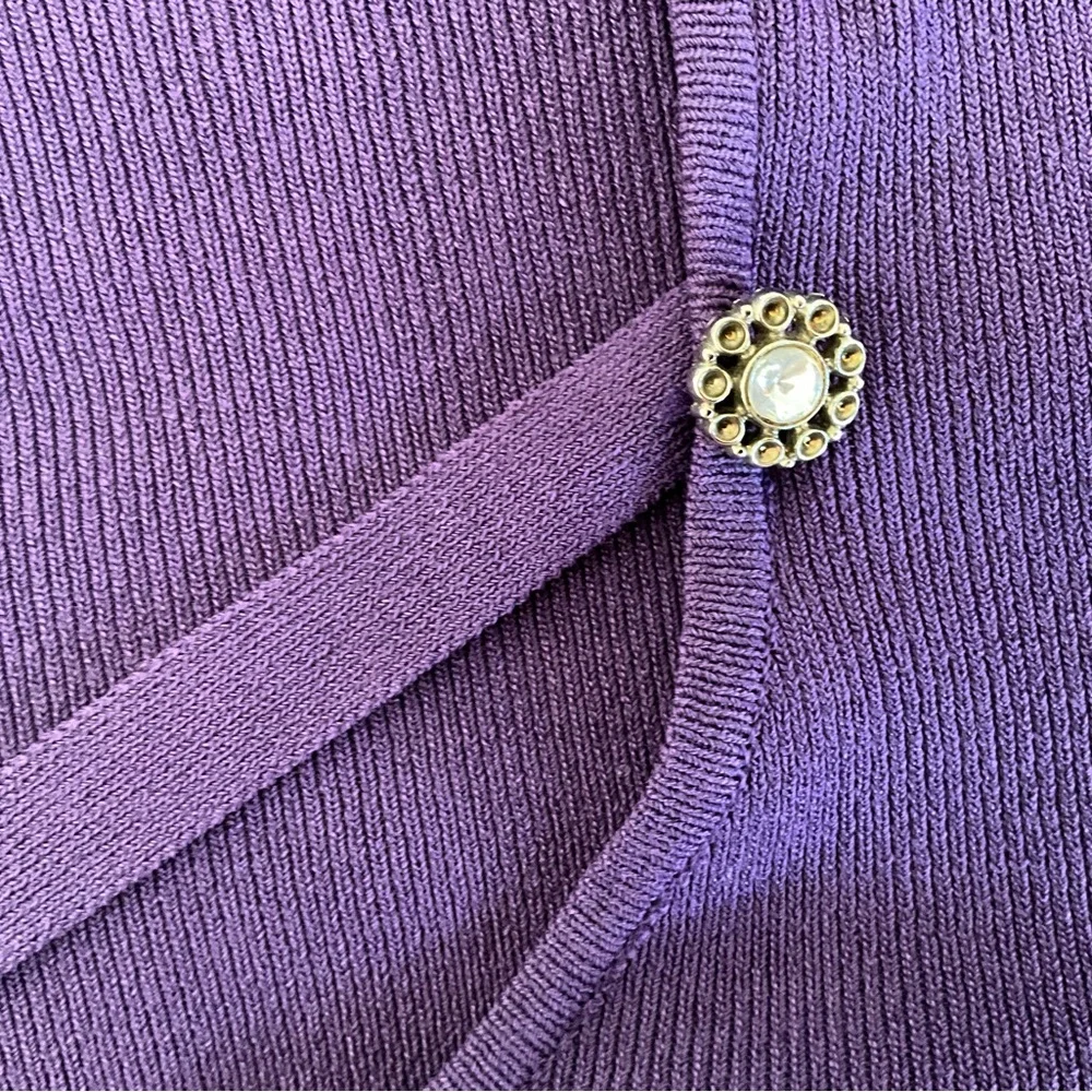 Kikit Pullover Sweater Blouse Size L Purple 3/4 Sleeve